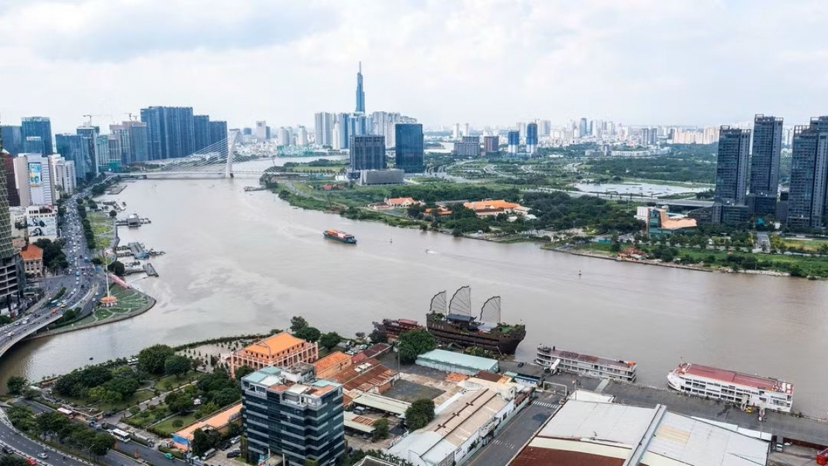 上空から見たホーチミン市の一角（写真：Thế Anh）