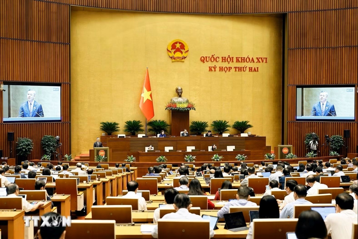 ທີ່ກອງປະຊຸມສະໄໝສາມັນເທື່ອທີ 2 ສະພາແຫ່ງຊາດ ຫວຽດນາມ ຊຸດທີ 16<br>
(ພາບ: TTXVN)