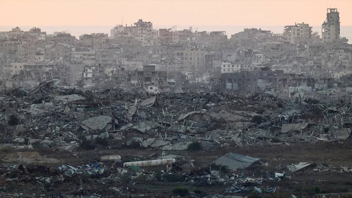 Des bâtiments détruits ou endommagés à Gaza, vus depuis la frontière israélienne, le 23 septembre 2026. Photo d’archives : REUTERS/Amir Cohen