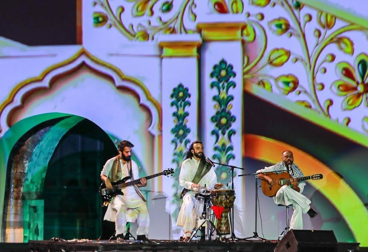 Pakistani Sufi-fusion band Saakin performs Intebah at the second Cultures of the World Festival. (Photo: Pakistan Embassy in Vietnam)
