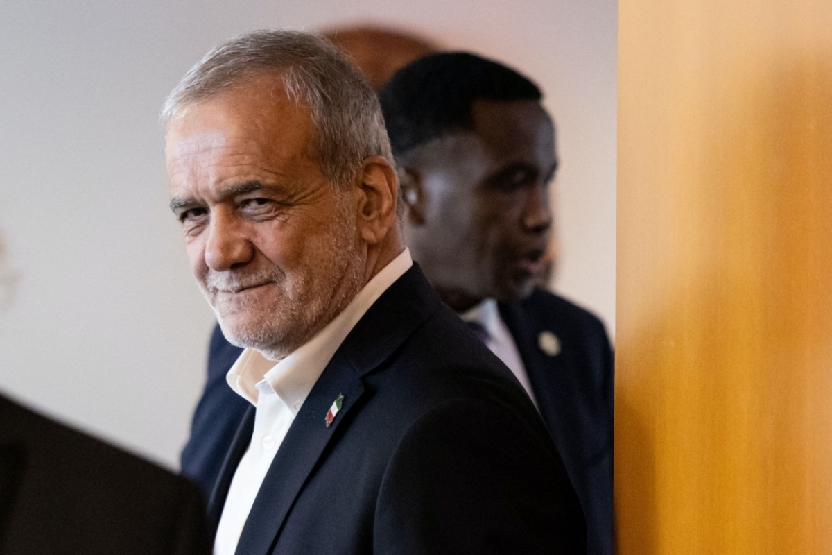 Le président iranien Masoud Pezeshkian lors d'une séance des Nations Unies, le 25 septembre. Photo: REUTERS