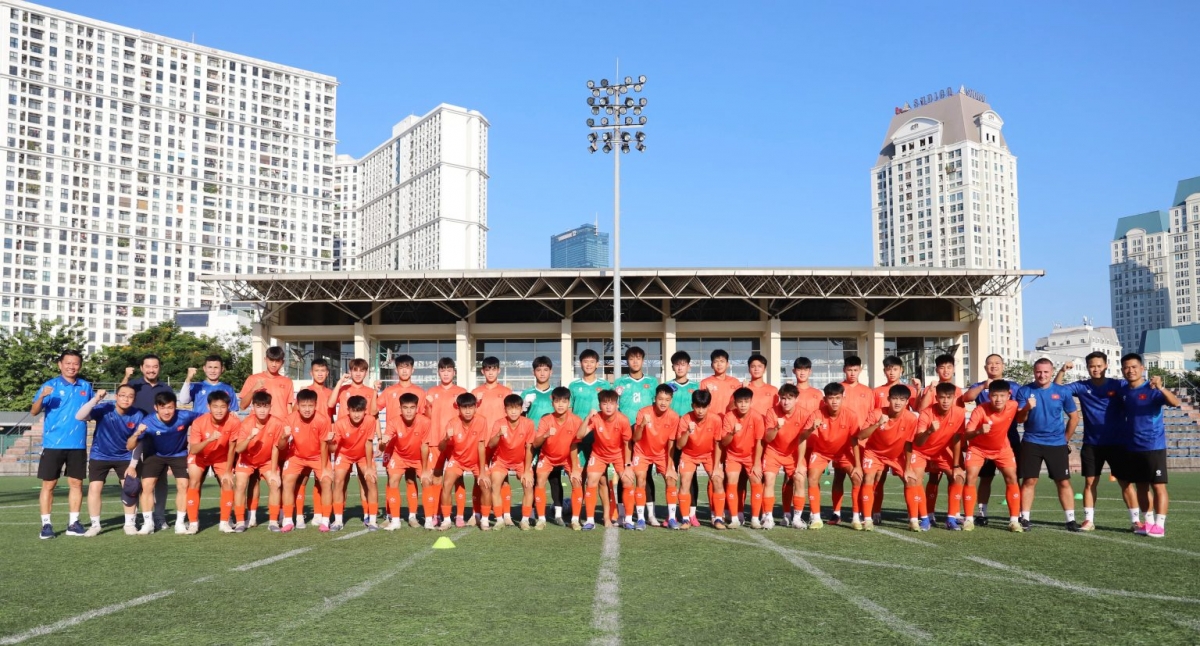 Die vietnamesische U15-Nationalmannschaft. (Foto: VFF)
