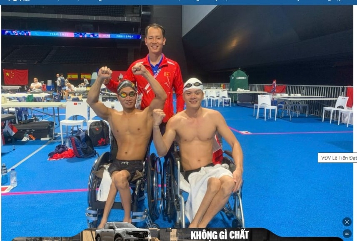 Dô Thanh Hai (or) et Lê Tiên Dat (argent) font briller le para-sport vietnamien. Photo: Comité d'organisation des Jeux para-asiatiques d'Aichi-Nagoya
