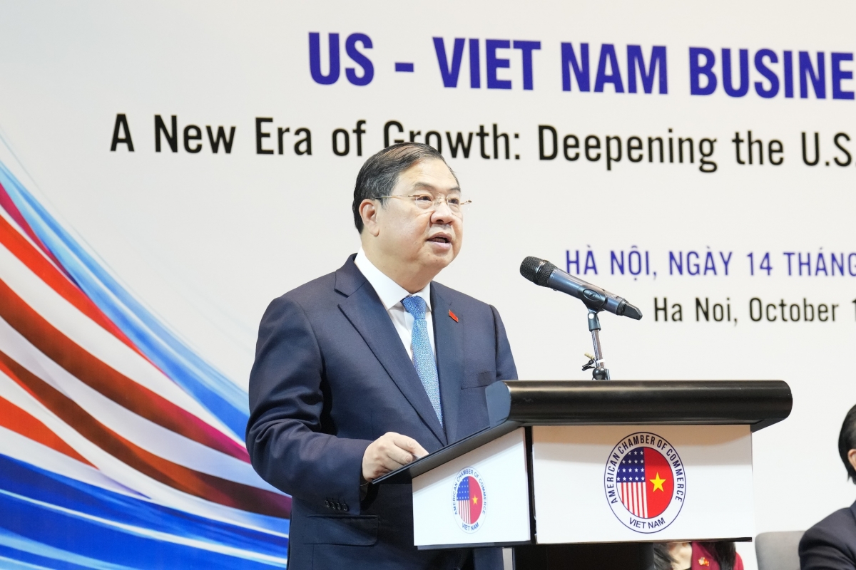 Phó Thủ tướng Thường trực Phạm Gia Túc nhấn mạnh 5 lĩnh vực hợp tác ưu tiên giữa Việt Nam và Hoa Kỳ trong thời gian tới. Ảnh: Lê Phương/VOV