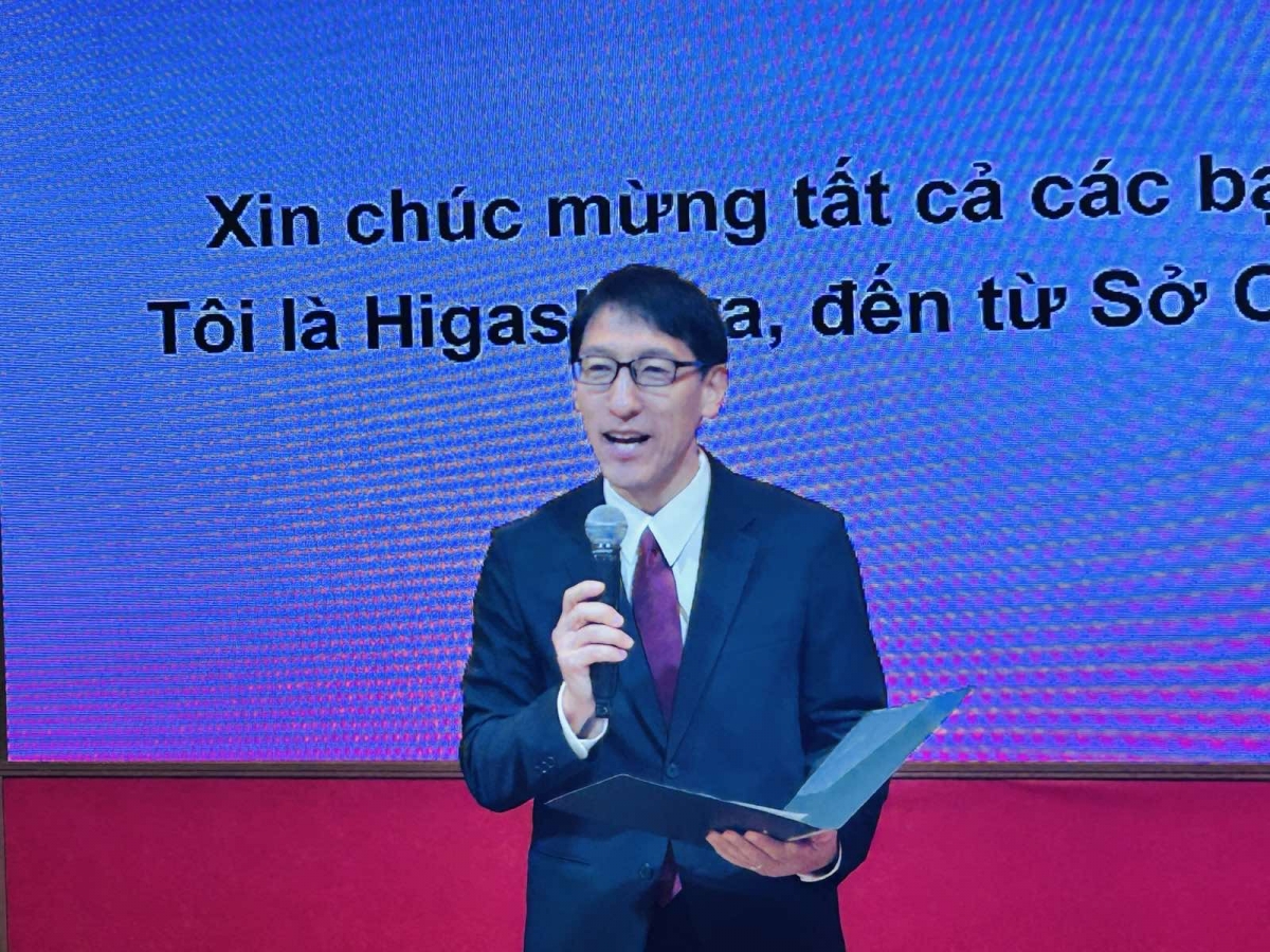 Đại diện Sở Cảnh sát Tokyo cũng bày tỏ sự vui mừng khi có đông đảo bài dự thi - Ảnh: VOV/Tokyo