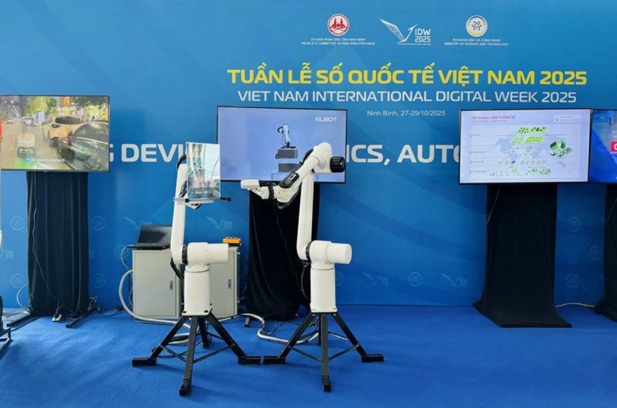 The exhibition at the Vietnam International Digital Week 2026 (Photo: chinhphu.vn)