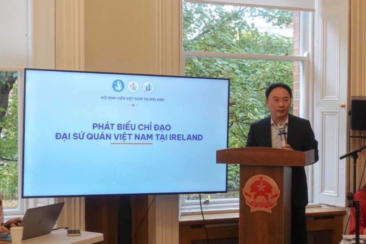 Đại sứ phát biểu chỉ đạo Đại hội. Ảnh: BTC