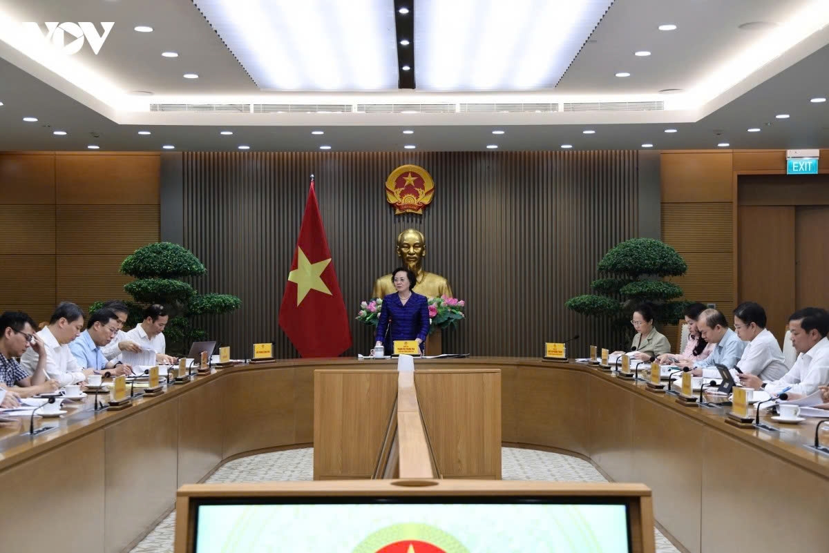 Phó Thủ tướng Phạm Thị Thanh Trà chủ trì phiên họp đầu tiên của Ban Công tác liên ngành đối ngoại và hội nhập quốc tế về văn hóa, xã hội, giáo dục – đào tạo, chiều 22/10/2026. Ảnh: VOV
