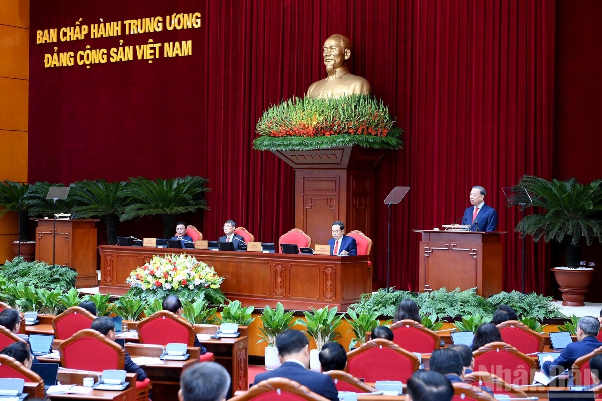 Tổng Bí thư, Chủ tịch nước Tô Lâm phát biểu khai mạc hội nghị. Ảnh: ĐĂNG KHOA/nhandan.vn