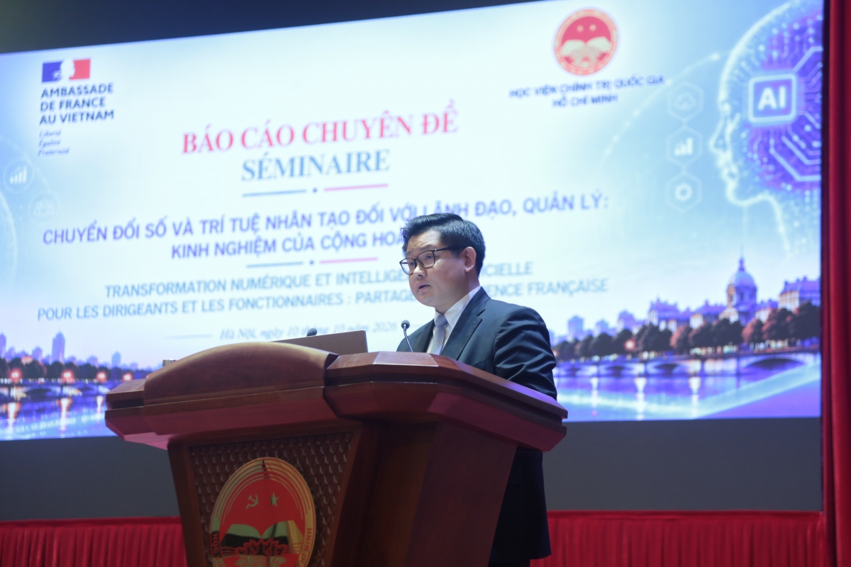 Dâu Huong Nam, directeur du Département de la coopération internationale de l’Académie nationale de politique Hô Chi Minh. Photo: Ambassade de France au Vietnam