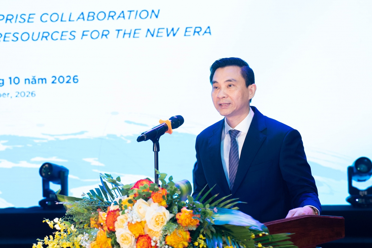 PGS. TS Đinh Công Tuấn, Hiệu trưởng Trường Đại học Văn hóa phát biểu Tại hội thảo.