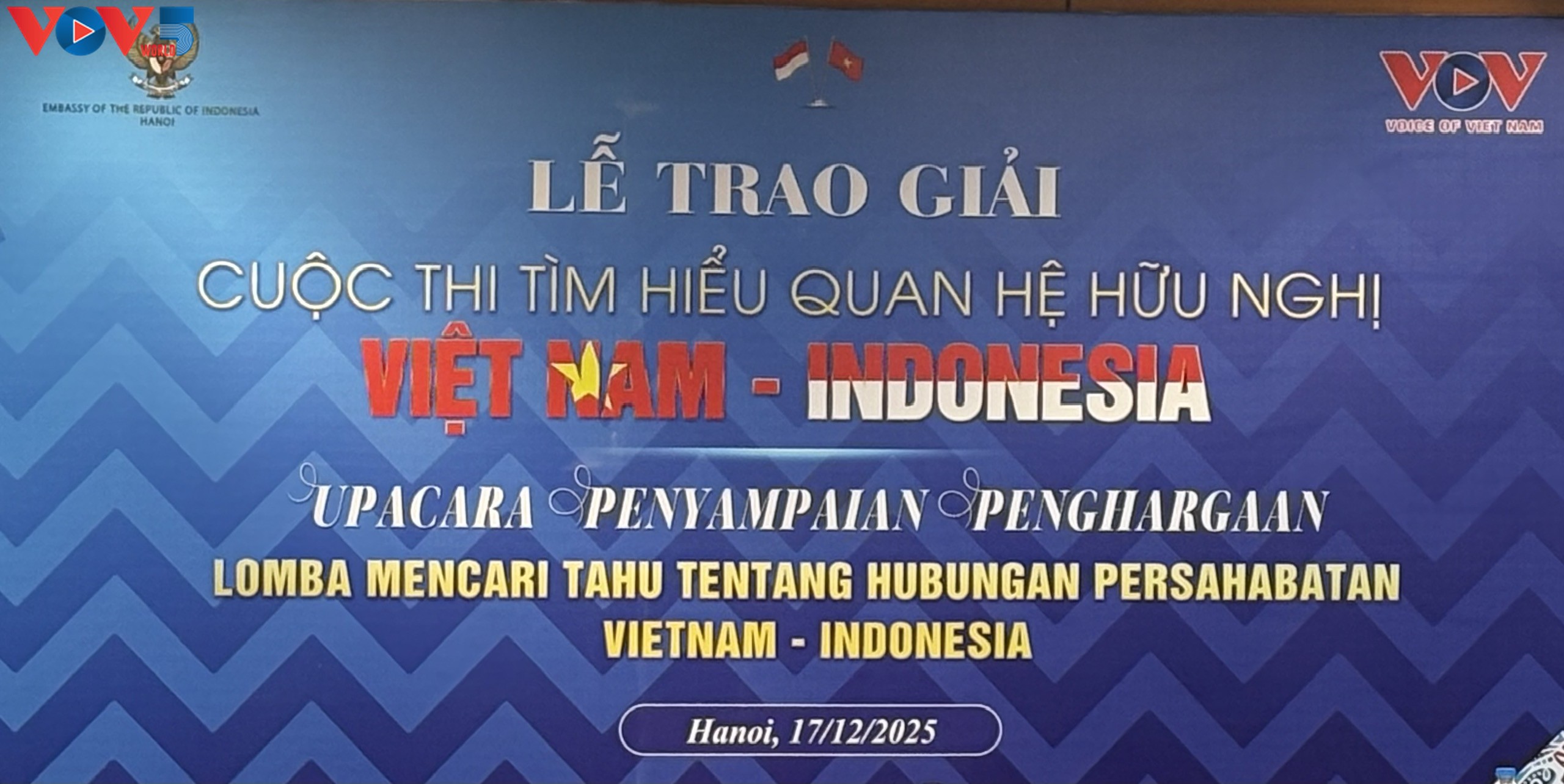 VOV Berkontribusi pada Peningkatan Pemahaman Publik tentang Hubungan Vietnam-Indonesia