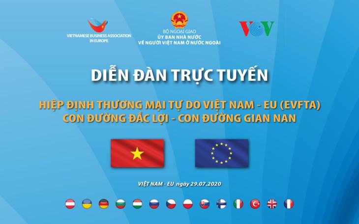 VOV ຮ່ວມກັນ​ຈັດ​ຕັ້ງ​ເວ​ທີ​ປ​າ​ໄສ ທາງ​ອອນ​ລາຍກ່ຽວ​ກັບ “ສັນ​ຍາ EVFTA: ເສັ້ນ​ທາງ​ທີ່​ເຕັມ​ໄປ​ດ້ວຍຜົນ​ປະ​ໂຫຍດ ແລະ ​ອຸ​ປະ​ສັກ ”