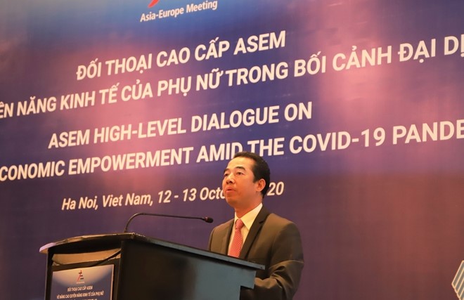 ASEM ໂອ້​ລົມ​ສົນ​ທະ​ນາ​ຂັ້ນ​ສູງ​ກ່ຽວ​ກັບ​ການ​ຊຸກ​ຍູ້​ສິດ​ອຳ​ນາດ​ດ້ານ​ເສດ​ຖະ​ກິດ​ຂອງແມ່​ຍິງ