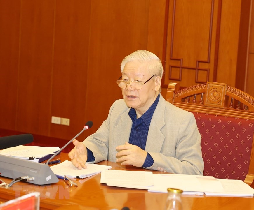 ທ່ານເລຂາທິການໃຫຍ່,ປະທານປະເທດຫວຽດນາມຫງວຽນຟູຈ້ອງ:ສືບຕໍ່ຍູ້ແຮງວຽກງານປ້ອງກັນ, ຕ້ານການສໍ້ລາດບັງຫລວງ