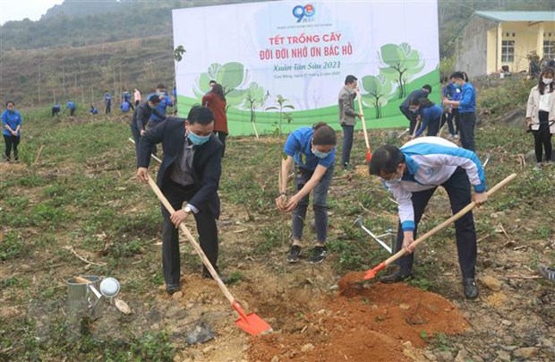 ສູນ​ກາງ​​ຄະ​ນະຊາວ​ໜຸ່ມ ກອມ​ມູ​ນິດ ໂຮ່​ຈີ​ມິນ ປຸກ​ລະ​ດົມ​ເດືອນ​ຊາວ​ໜຸ່ມ ແລະ ​ວັນບຸນ​ປູກ​ຕົ້ນ​ໄມ້​ປ​ີ 2021