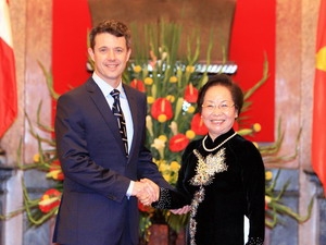 Wakil Presiden Vietnam menerima Pangeran Putra Mahkota Denmark dan istri