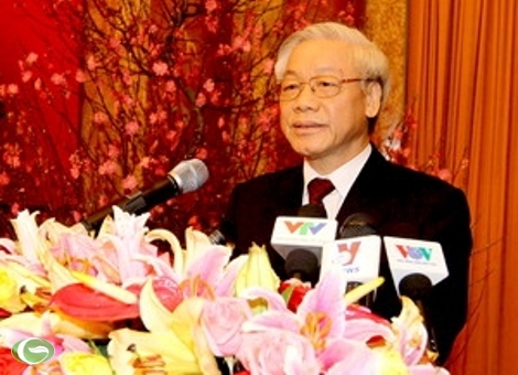 Sekjen Nguyen Phu Trong menjawab wawancara Radio Suara Vietnam