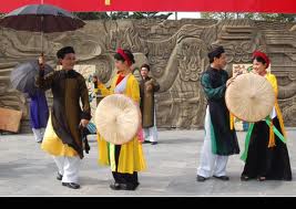 ベトナムの民謡と笛の演奏