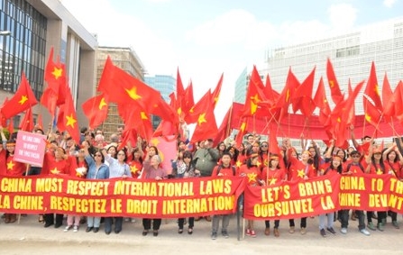 越僑、引き続き中国を糾弾