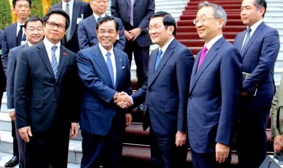 サン国家主席、経団連代表団と会見