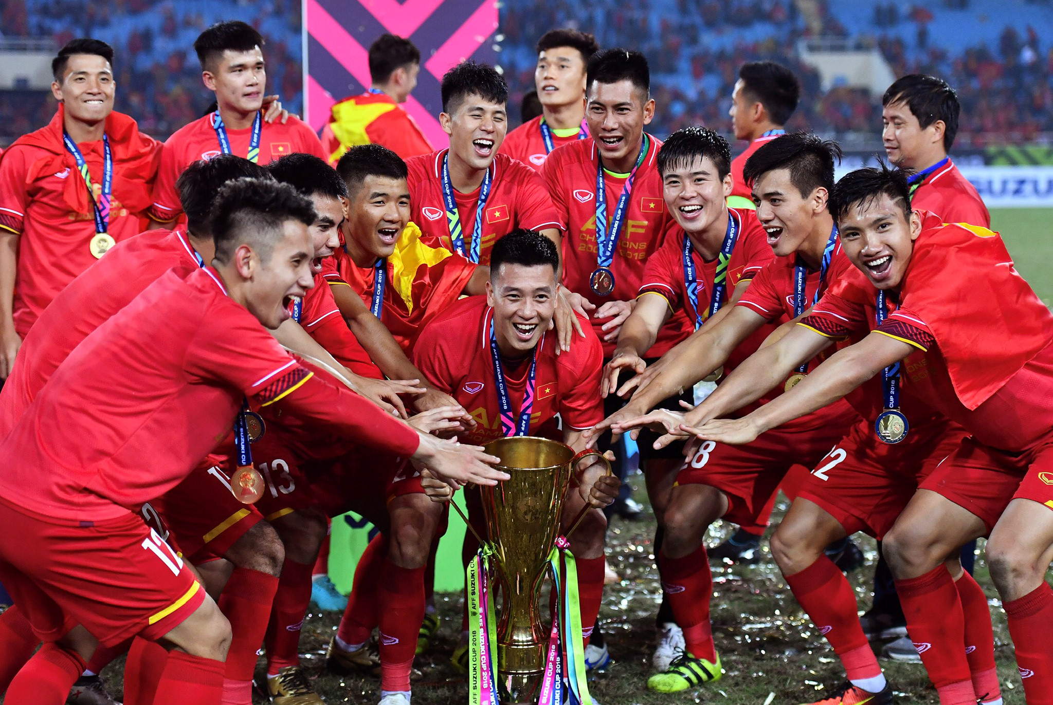 Selección de fútbol masculino de Vietnam honrada como la más sobresaliente en el Sudeste Asiático