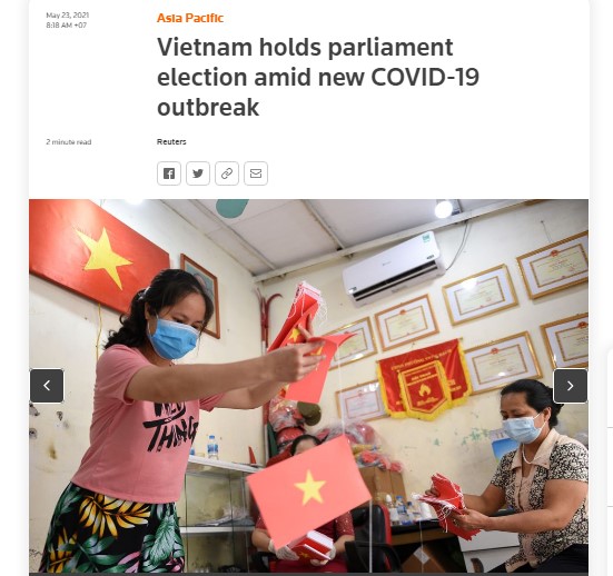 Prensa internacional elogia la organización de las elecciones vietnamitas