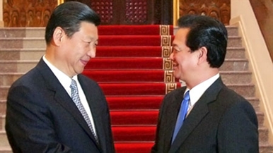 ベトナムのグェンタンズン首相　中国のシュウ・キンペイ国家副主席　会見