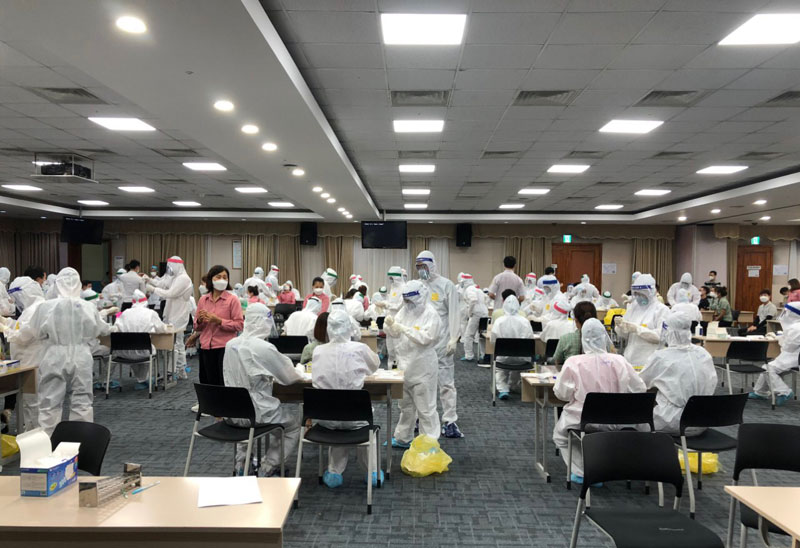 工業団地での新型コロナ予防と生産活動の両立に取り組むバクニン省　