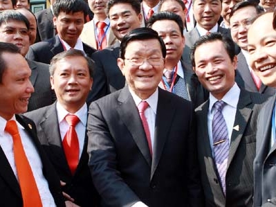 Le Président rencontre des dirigeants de l'Association des Jeunes entrepreneurs