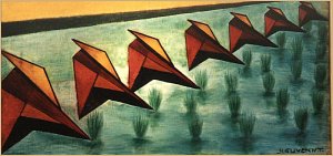 Exposition des tableaux galbés de Nguyen Van Tam en France