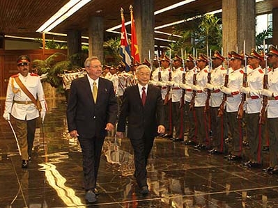 Le Secrétaire général du Parti termine sa visite à Cuba