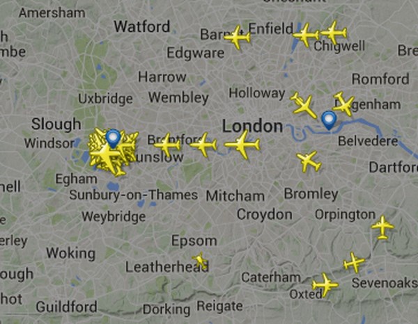 Inggeris menutup pintu sementara wilayah udara London