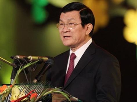 Presiden  Vietnam Truong Tan Sang memulai kegiatan-kegiatan di RDR Laos