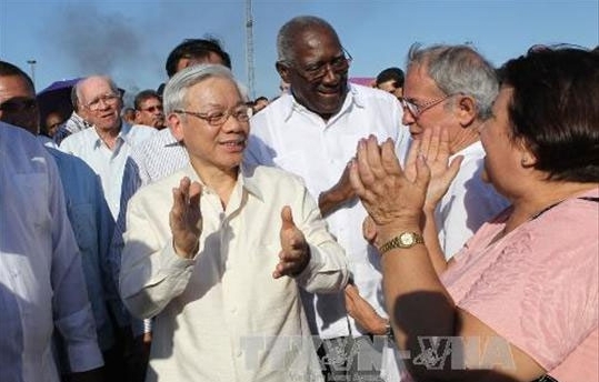 KPV-Generalsekretär Trong trifft Kubas Parlamentspräsident Alarcon