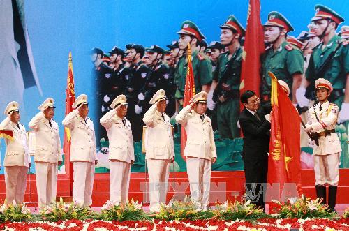 Feier zum 50. Gründungstag der Volkspolizei