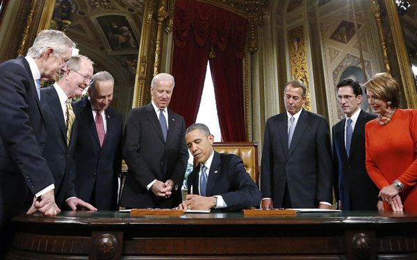 Barack Obama für seine zweite Amtszeit als US-Präsident vereidigt
