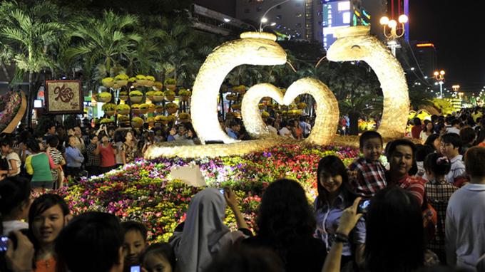 Mehr Touristen kommen nach Ho Chi Minh Stadt zum Tetfest