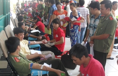 Auftakt zum Blutspendefest in Can Tho