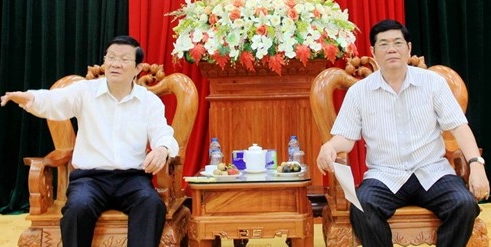 Staatspräsident Truong Tan Sang tagt mit dem Verwaltungsstab für Südwesten