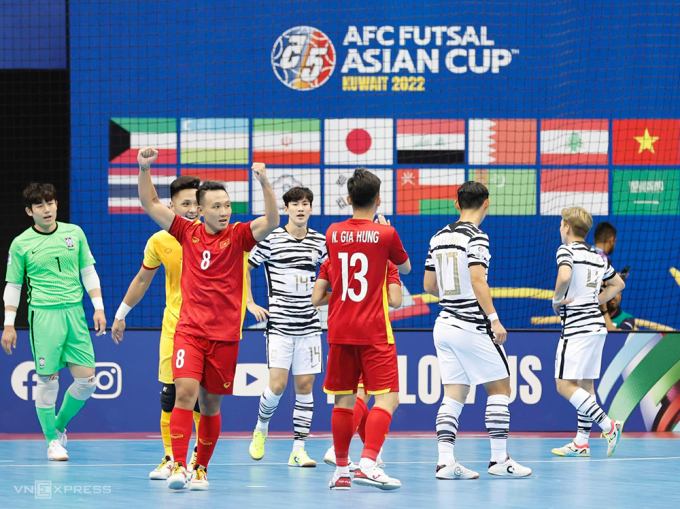 Vietnam führt die Gruppe D des Futsal Asian Cup 2022 nach dem Sieg über Südkorea an