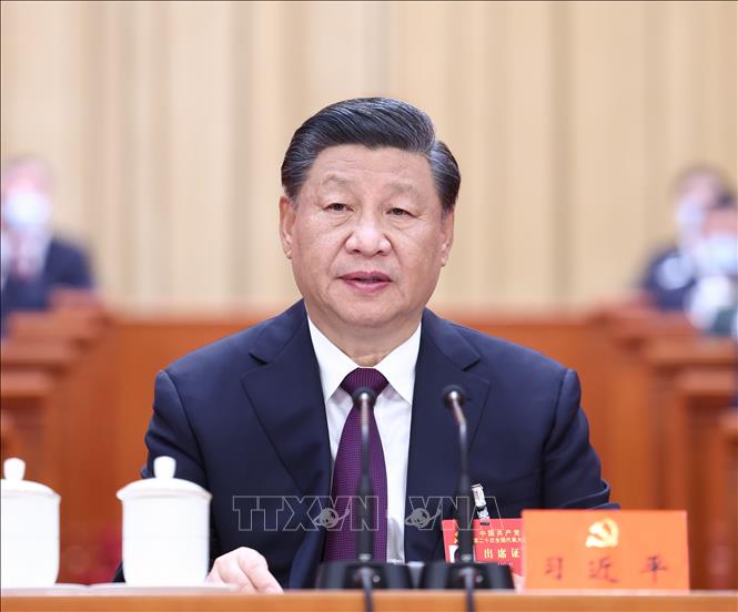 KPV-Generalsekretär Nguyen Phu Trong gratuliert Xi Jinping zur Wiederernennung als Generalsekretär der KP Chinas