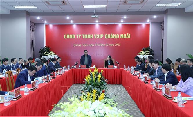 Premierminister Pham Minh Chinh besucht wichtige Wirtschaftsstätten in Quang Ngai