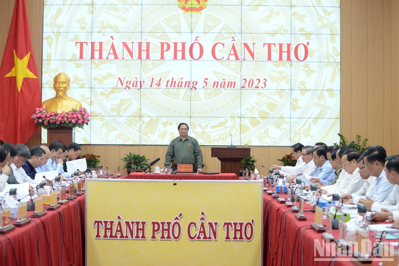Premierminister Pham Minh Chinh tagt mit Leitung der Stadt Can Tho