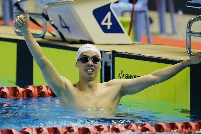 Schwimmer Huy Hoang macht ständig neue Rekorde beim Asien-Schwimmwettbewerb