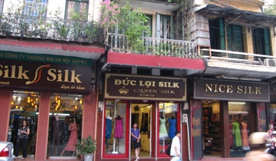 Das Einkaufen in der Altstadt von Hanoi