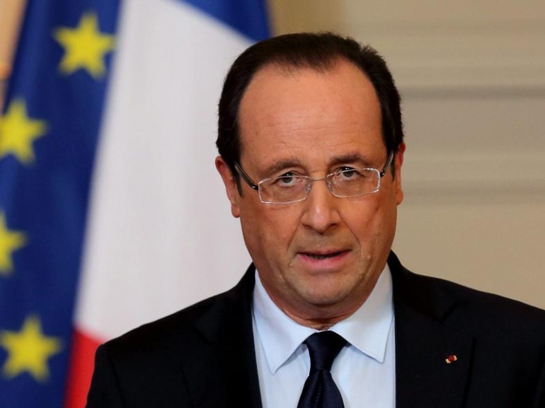 Präsident Frankreichs Hollande ruft zum Schutz des Euros