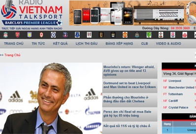 Stimme Vietnams strahlt Football Premier League live aus