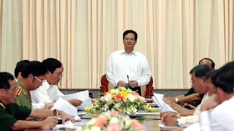 Premierminister Dung tagt mit Parteiorganisation des Militärbezirks Nr.9