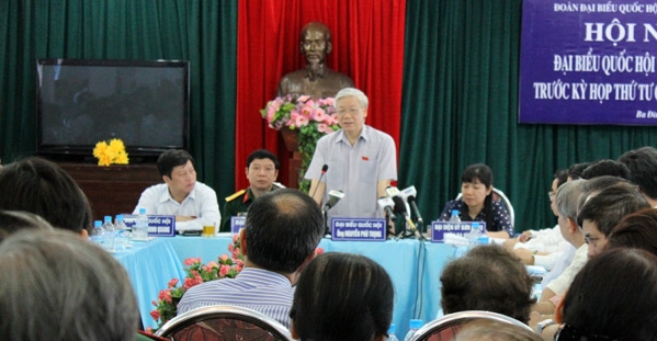 KPV-Generalsekretär Trong trifft Wähler in Hanoi